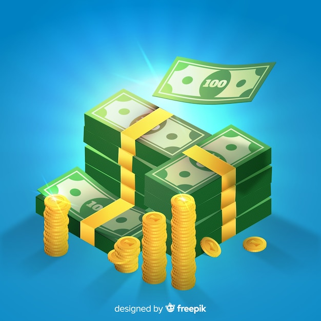 Free Vector | Isometric money background