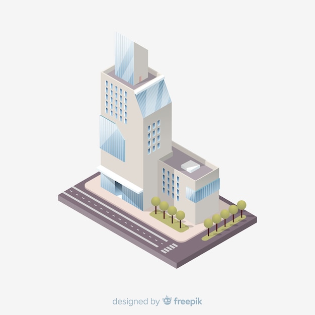 Isometric office building