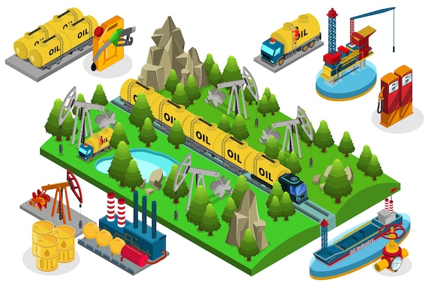 Free vector isometric oil production composition