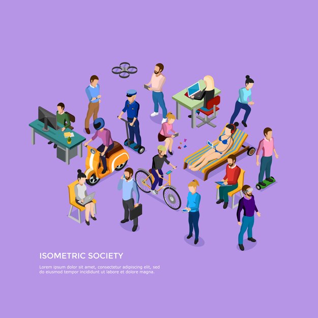 Isometric People Society