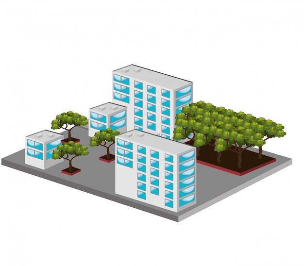 Free vector isometric place