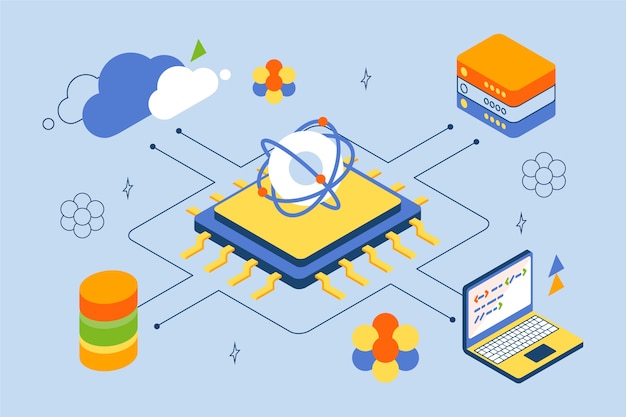 Isometric quantum illustration