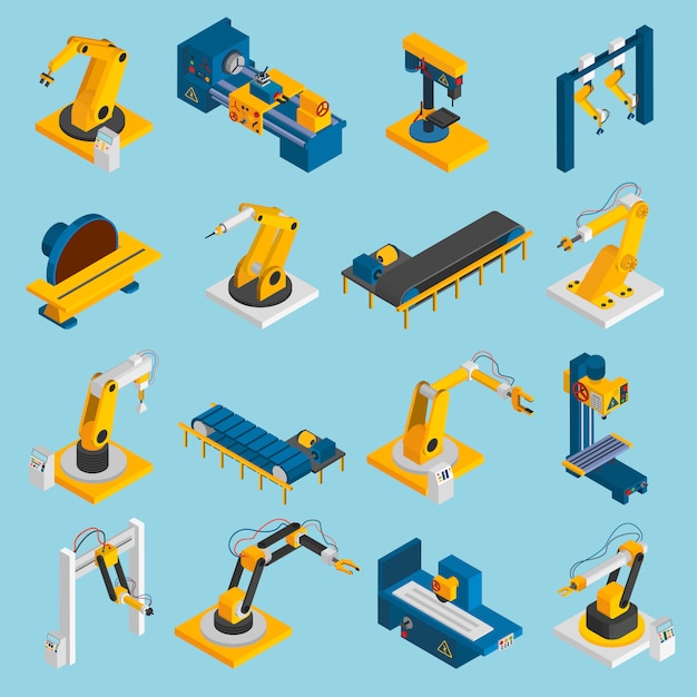 Free vector isometric robot machinery