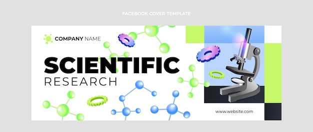 Free vector isometric science facebook cover