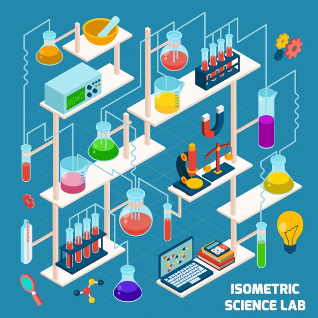 Isometric science lab