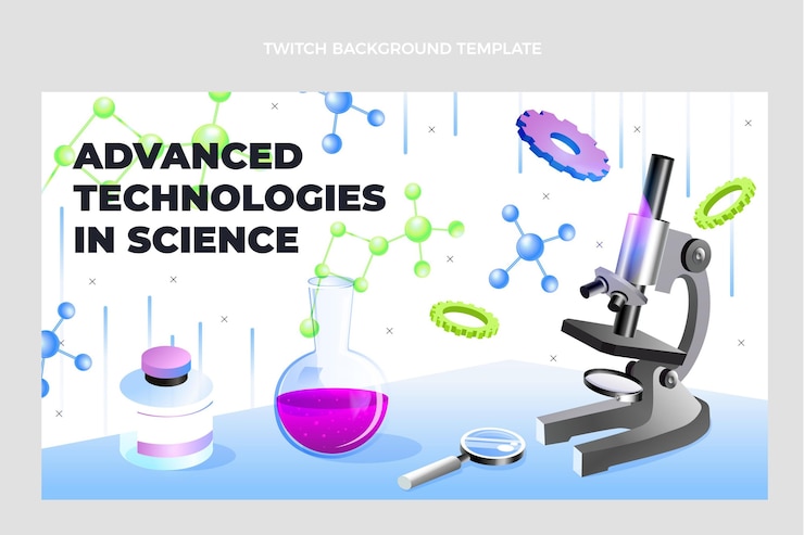 Free Vector isometric science twitch background