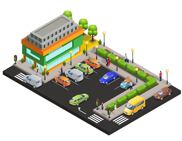 Isometric Shopping Center Concept