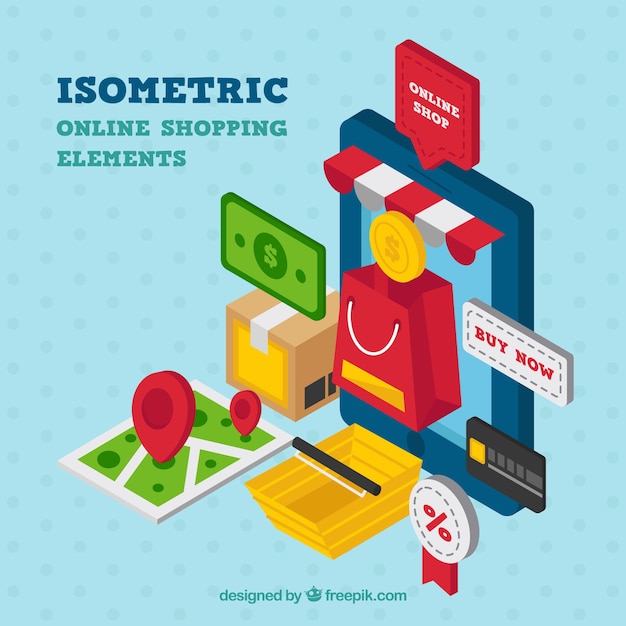 Isometric shopping elements