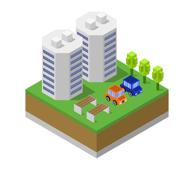 Isometric skyscraper