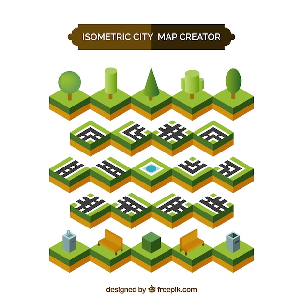 Isometric Squares for Creating a City