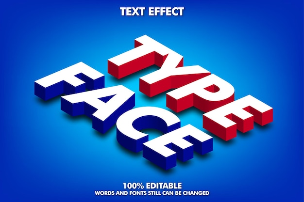 Isometric text effect editable 3d text effect with soft light and shadow