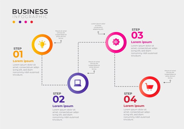 Isometric timeline infographic template