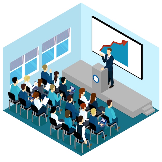 Free vector isometric training lectures composition