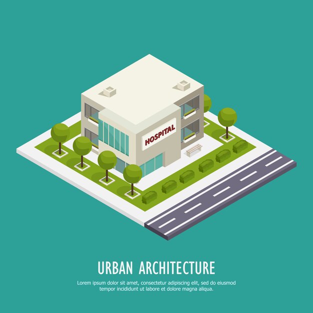 Isometric urban architecture