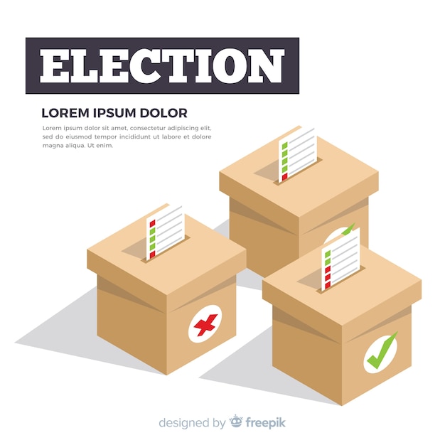 Isometric view of election box