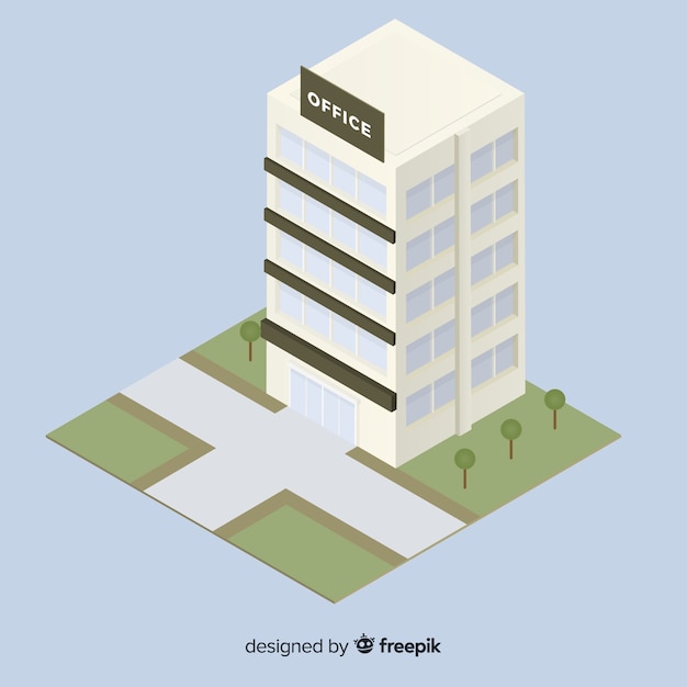 Isometric view of modern office building