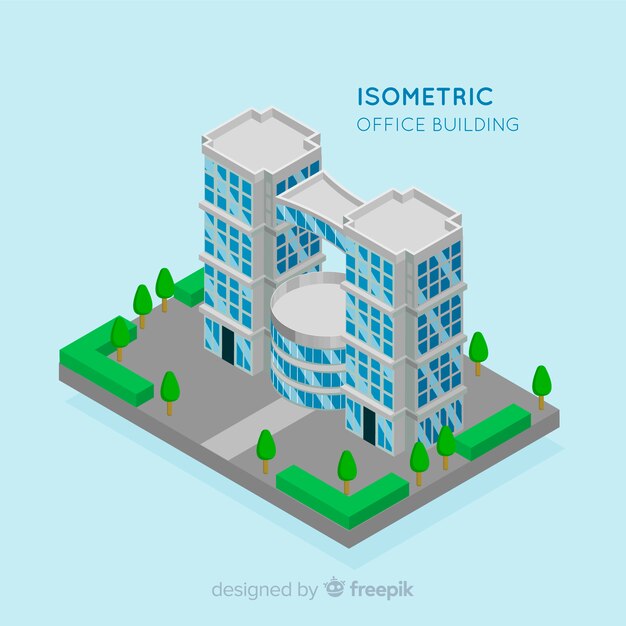 Isometric view of modern office building