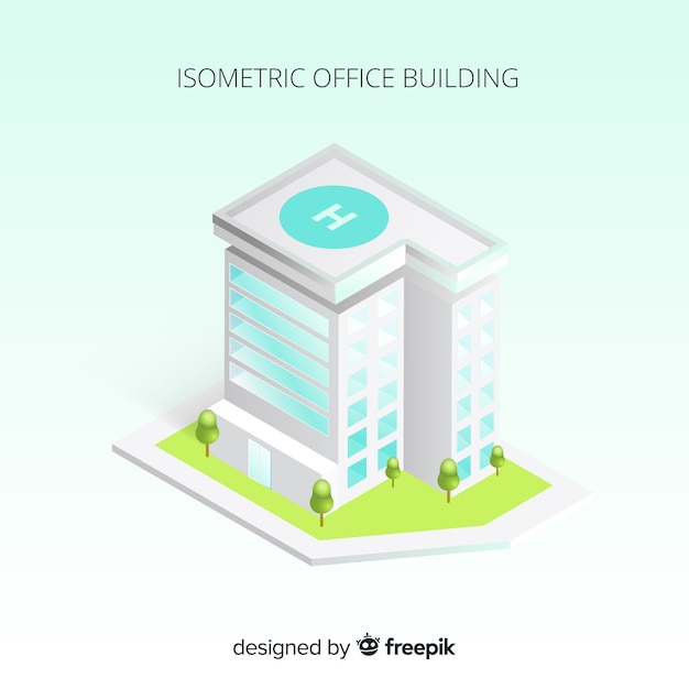Isometric view of modern office building