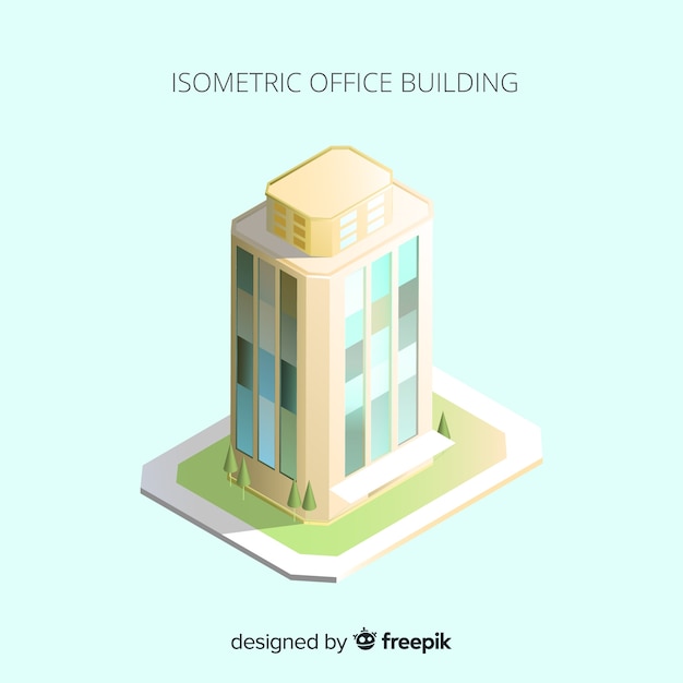 Isometric view of modern office building