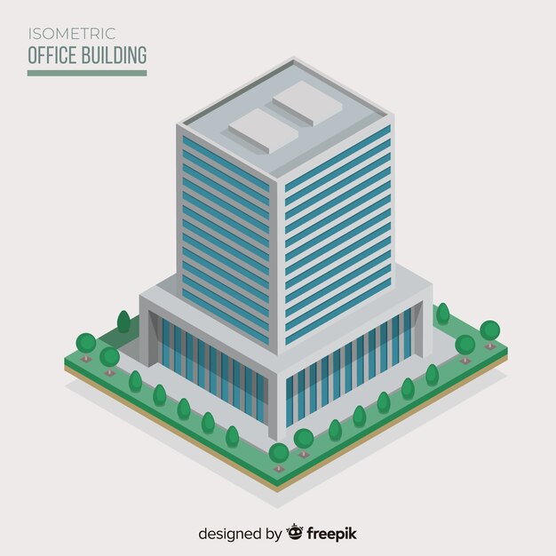 Isometric view of modern office building