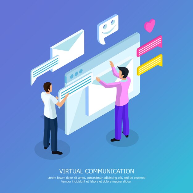Isometric virtual communication