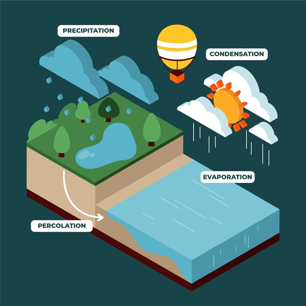 Isometric water cycle