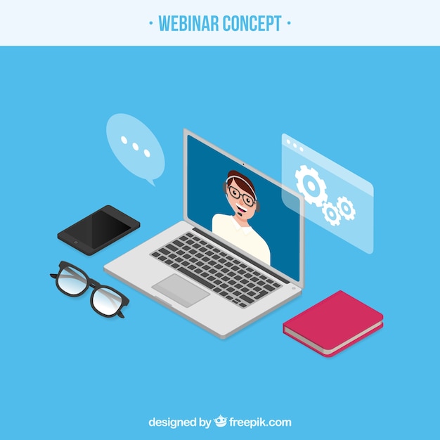 Isometric webinar background