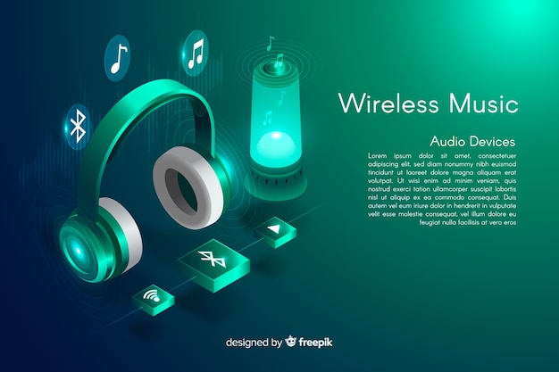 Isometric wireless music background