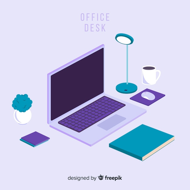 Free vector isometric workspace concept