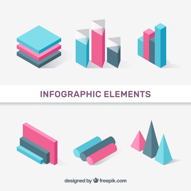 Изометрические инфографические элементы