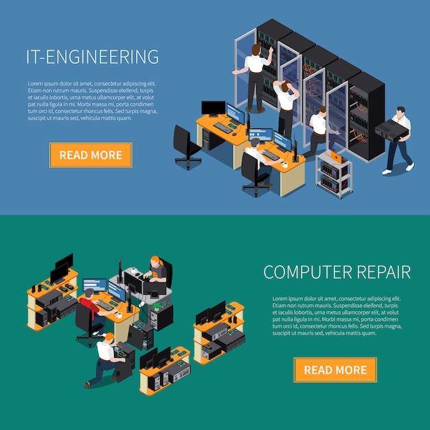 IT 엔지니어링 배너 세트