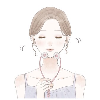 メイクブラシで頬を赤らめる女性です プレミアムベクター メイクブラシで頬を赤らめる女性です プレミアムベクター