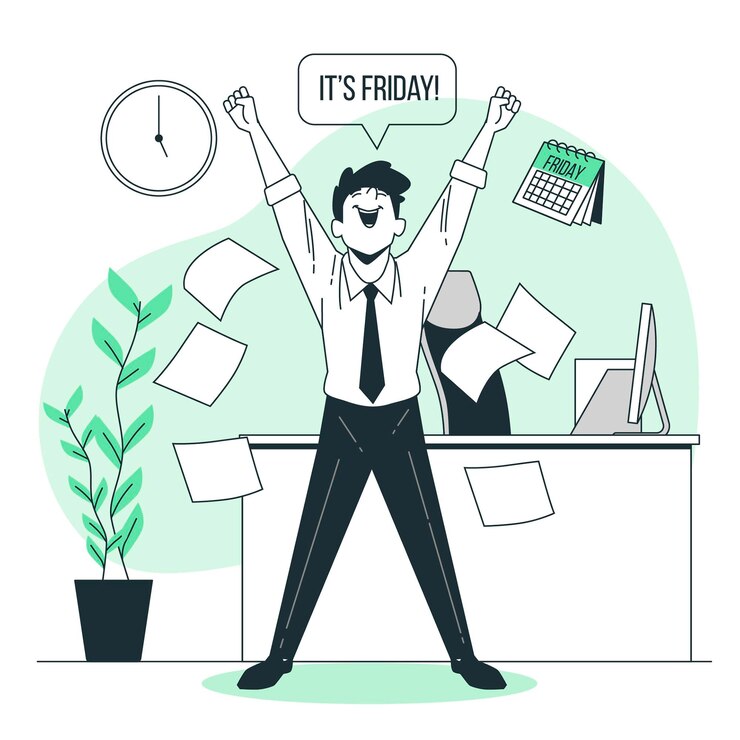 Free Vector it's friday concept illustration