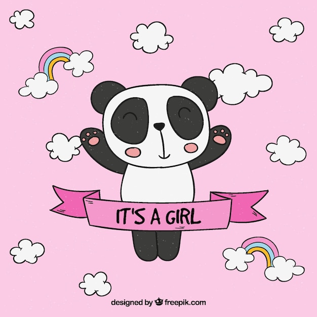 It's a girl background in hand drawn style