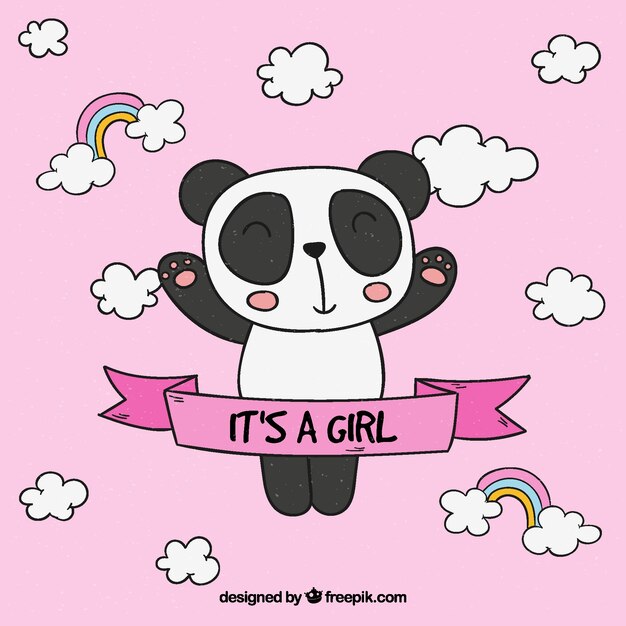 It's a girl background in hand drawn style