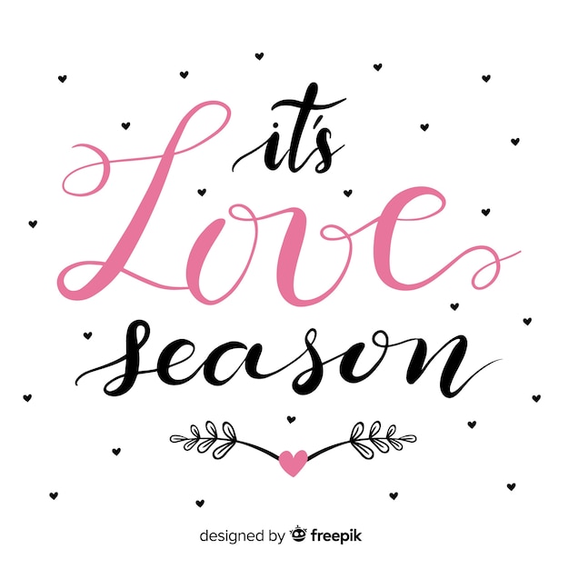 Free vector it's love season