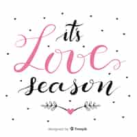 Free vector it's love season