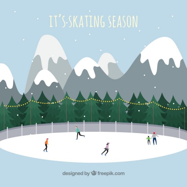 Free vector it's skating season