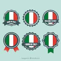 Vettore gratuito scudetti italiani vector pack