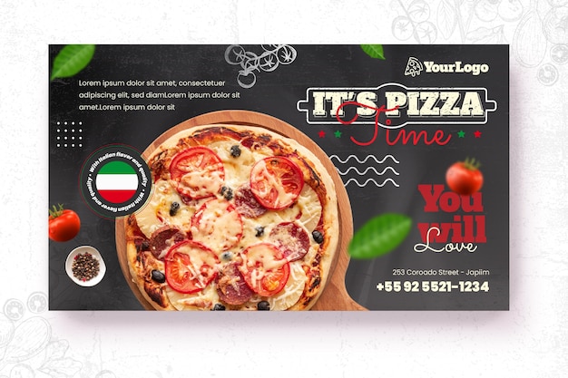 Free vector italian food banner template