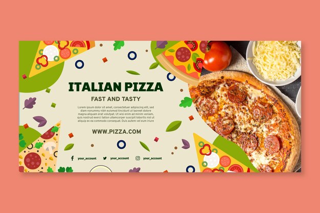 Italian food banner template