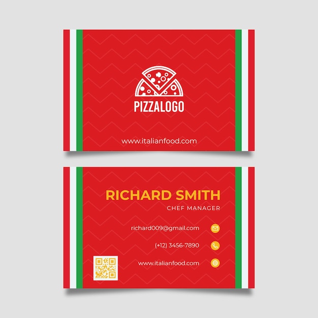 Italian food business card