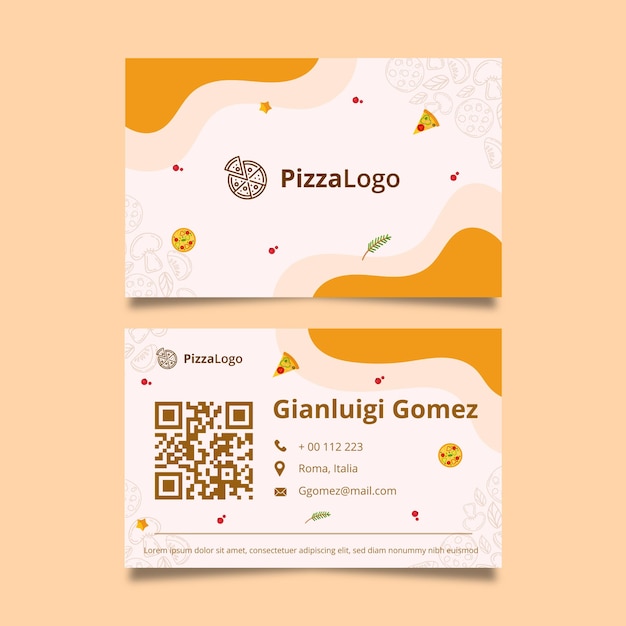 Italian food double-sided business card