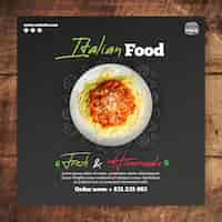 Free vector italian food flyer template