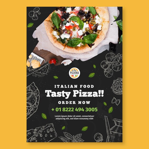 italian food flyer template
