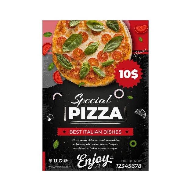italian food flyer template