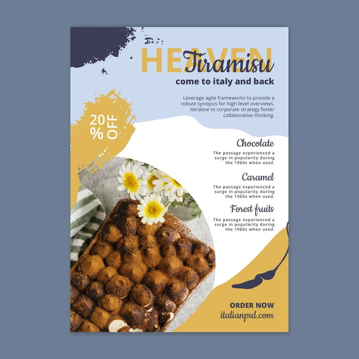 Free Vector italian food flyer vertical template