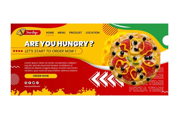 Italian food landing page template