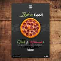 Free vector italian food poster template