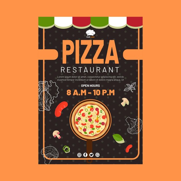 italian food poster template